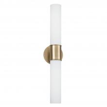 Capital Fixture Comp 653221MA - 2-Light Dual Sconce in Matte Brass with Soft White Glass