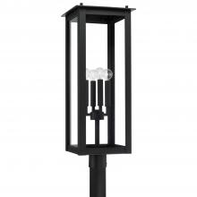 Capital Fixture Comp 934643BK - 4-Light Post Lantern in Black with Clear Glass