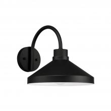 Capital Fixture Comp 953511BK - 1-Light Outdoor Cone Wall Lantern Barn Light in Black with White Interior