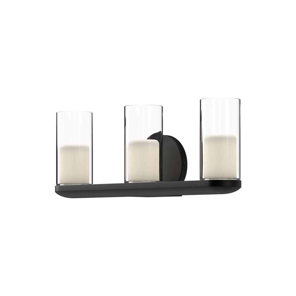 Birch 19-in Black/Clear LED Vanity