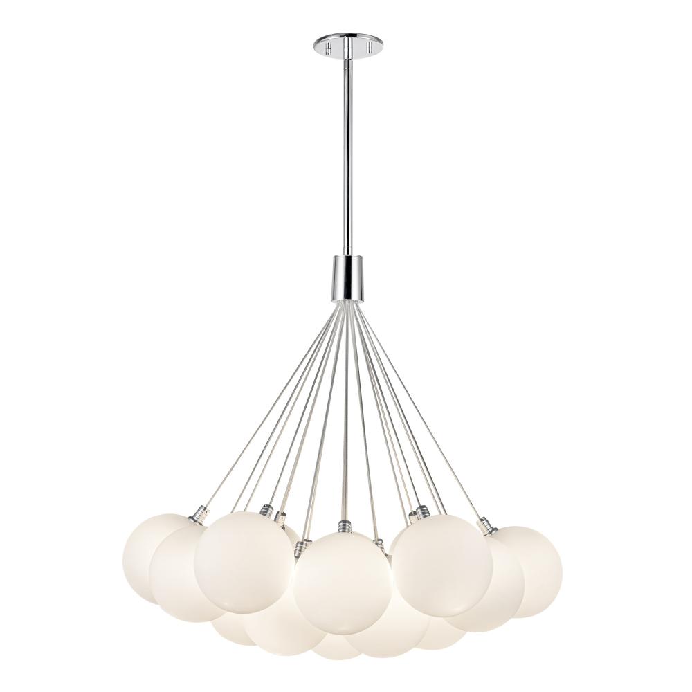 Bolla 28-in Opal Glass LED Chandelier