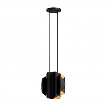 KUZCO Lighting PD58014-BK/GD - Akira 14-in Black/Gold 2 Lights Pendant