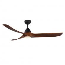 KUZCO Lighting CF97860-MB/DW - Baylor 60-in Matte Black/Dark Walnut LED Ceiling Fan