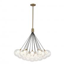 KUZCO Lighting CH3128-BG - Bolla 28-in Brushed Gold LED Chandelier