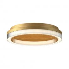 KUZCO Lighting FM46116-BG-3CCT-UNV - Calix 16-in Brushed Gold LED Flush Mount