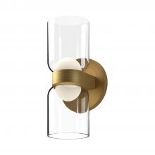  WS52511-BG/CL - Cedar 11-in Brushed Gold/Clear LED Wall Sconce