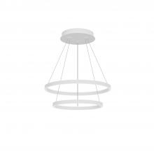 KUZCO Lighting CH87224-WH - Cerchio 24-in White LED Chandeliers