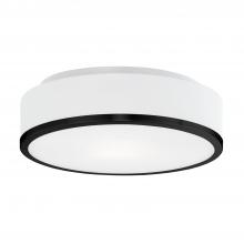 KUZCO Lighting 599002BK - Charlie 12-in Black 2 Lights Flush Mount