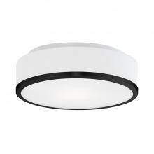 KUZCO Lighting FM6012-BK-5CCT - Charlie 12-in Black LED Flush Mount