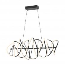 KUZCO Lighting CH96442-BK - Collide 44-in Black LED Chandeliers