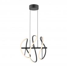 KUZCO Lighting PD96416-BK - Collide 16-in Black LED Pendant