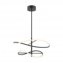 KUZCO Lighting PD96424-BK - Collide 24-in Black LED Pendant