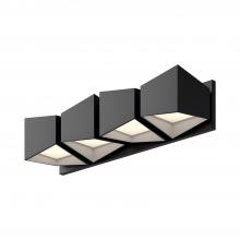 KUZCO Lighting VL31224-BK/WH - Cubix 24-in Black/White LED Vanity