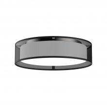 KUZCO Lighting FM7916-BOR-5CCT - Dalton 16-in Black Organza LED Flush Mount