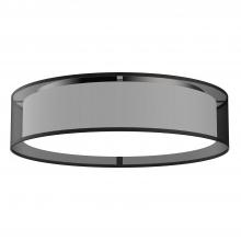 KUZCO Lighting FM7920-BOR-5CCT - Dalton 20-in Black Organza LED Flush Mount