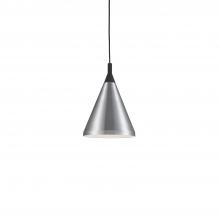 KUZCO Lighting 492710-BN/BK - Dorothy 10-in Brushed Nickel With Black Detail 1 Light Pendant