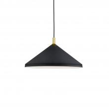 KUZCO Lighting 493118-BK/GD - Dorothy 18-in Black With Gold Detail 1 Light Pendant