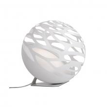 KUZCO Lighting FL2514-WH - LED Floor Lamp with Organic Shaped Laser Cut Metal Sphere Shade