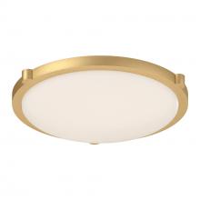 KUZCO Lighting 501122BG-LED-5CCT - Floyd 17-in Brushed Gold LED Flush Mount