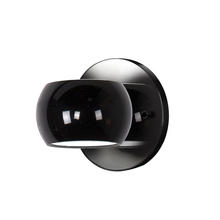 KUZCO Lighting WS46604-GBK - Flux 4-in Gloss Black LED Wall Sconce