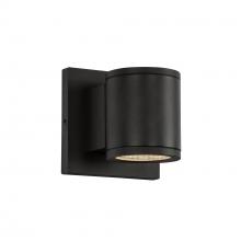 KUZCO Lighting EW44204-BK-UNV - Griffith 4-in Textured Black LED Exterior Wall