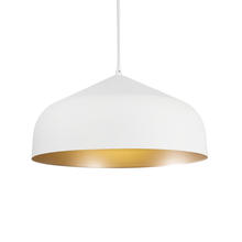 KUZCO Lighting PD9117-WH/GD - Helena 17-in White/Gold LED Pendant