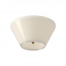 KUZCO Lighting FM45707-BG/GO - Holt 7-in Brushed Gold/Glossy Opal Glass LED Flush Mount