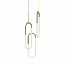 KUZCO Lighting MP95103-BG - Huron 3 Head Brushed Gold LED Multi Pendant