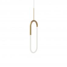 KUZCO Lighting PD95108-BG - Huron 8-in Brushed Gold LED Pendant