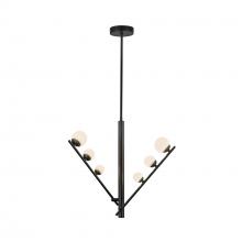 KUZCO Lighting PD55520-BK/OP - Juniper 2 Head Black/Opal Glass LED Pendant