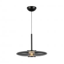 KUZCO Lighting PD37018-BK/SM-3WCCT-UNV - Kyoto 17-in Black/Smoked Glass LED Pendant