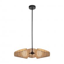 KUZCO Lighting CH20625-BK/OP - Lanai 3 Head Black/Opal Glass LED Chandelier