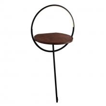 KUZCO Lighting FL83818-BK/WT - Maya 18-in Black/Walnut LED Floor Lamp