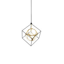 KUZCO Lighting CH19226-BK/AN - Monza 26-in Black/Antique Brass LED Chandeliers