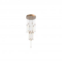 KUZCO Lighting MP75113-BG - Motif 13-in Brushed Gold LED Multi Pendant