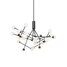 KUZCO Lighting CH97139-BK - Moto 39-in Black LED Chandeliers