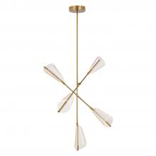 KUZCO Lighting CH62737-BG/LG - Mulberry 37-in Brushed Gold/Light Guide LED Chandeliers