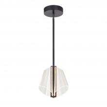 KUZCO Lighting PD62511-BK/LG - Mulberry 11-in Black/Light Guide LED Pendant