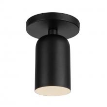 KUZCO Lighting SF57704-BK - Nola 4-in Black 1 Light Semi-Flush