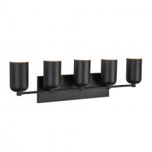 KUZCO Lighting VL57732-BK - Nola 32-in Black 5 Lights Vanity