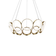 KUZCO Lighting CH94829-AN - Oros 29-in Antique Brass LED Chandeliers