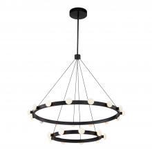 KUZCO Lighting CH63436-BK - Rezz 36-in Black LED Chandeliers