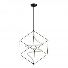 KUZCO Lighting PD29226-BK-UNV - Script 26-in Black LED Pendant