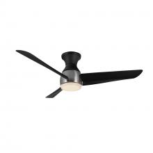 KUZCO Lighting HF91954-BN/MB - Thalia 54-in Brushed Nickel/Matte Black LED Hugger Fan