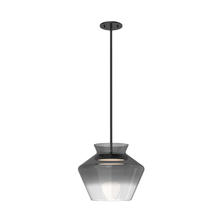 KUZCO Lighting PD62013-BK/SM - Trinity 13-in Black/Smoked LED Pendant