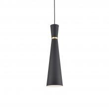 KUZCO Lighting 493206-BK/GD - Vanderbilt 6-in Black With Gold Detail 1 Light Pendant