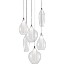 KUZCO Lighting MP3006 - Victoria 6 Head Chrome LED Multi Pendant