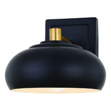 Vaxcel International W0381 - Belmont 1 Light Wall Light Matte Black and Satin Brass