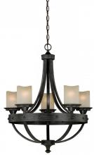 Vaxcel International H0135 - Halifax 5L Chandelier Black Walnut