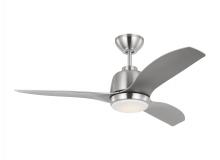 Monte Carlo Fans 3AVLR44BSD - Avila 44 LED Ceiling Fan in Brushed Steel with Silver Blades and Light Kit